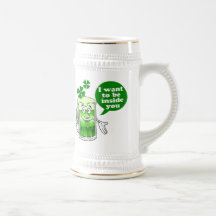 Green beer wants to be inside you mug