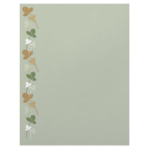 Green, beige and brown flowers and leaves letterhead by madelaide Green, beige and brown flowers and leaves letterhead