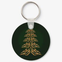 Green Bell Christmas Tree Key Chain keychains