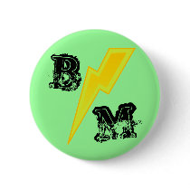 Green Best Man LIghtning Bolt Pin