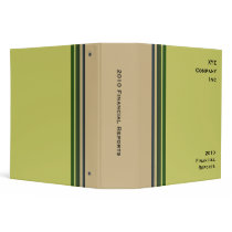 Green biege stripes binders