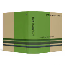 Green biege stripes binders