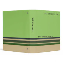 Green biege stripes binders