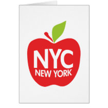 Green Big Apple NYC Cards