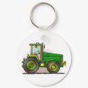 Green Big Tractor Key Chains keychains