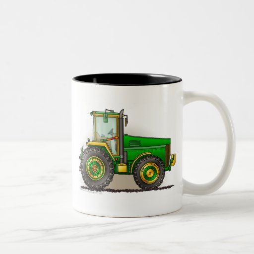Green Big Tractor Mugs