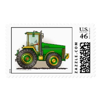 Green Big Tractor Stamps stamp