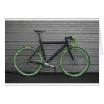 Green Bike Greeting Card