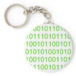 Green Binary 01 - GeekShirts Key Chain