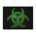 Green Biohazard postcards