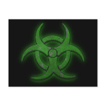 Green Biohazard postcards