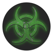Green Biohazard stickers