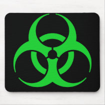 Green Biohazard Symbol Mousepad