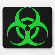 Green Biohazard Symbol Mousepad