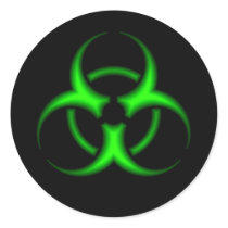 Green Biohazard Symbol stickers by yarddawg Green Biohazard Symbol stickers