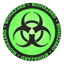 Green Biohazard Symbol Sticker by yarddawg Green Biohazard Symbol Sticker