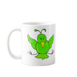 green bird, green bird mug