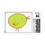 Green Bird (Red Outline) stamps
