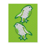 'green birds' digital painting Postcard 'green birds' digital painting Postcard