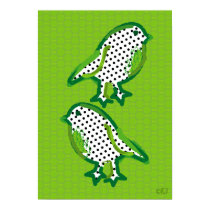 'green birds' digital painting poster posters