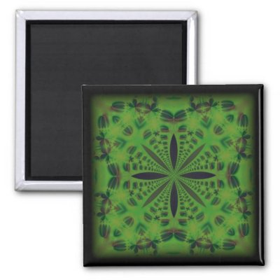 Green-black abstract design magnet by laly_sb