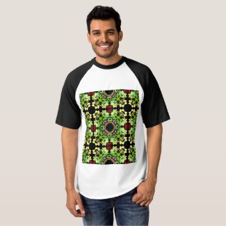 Green Black Abstract Geometric Pattern Shirts
