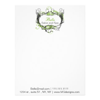 green black and white Chic Business letterheads