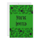 green black circles invitations