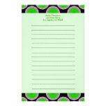 green black circles stationery