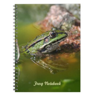 Green black frog notebook