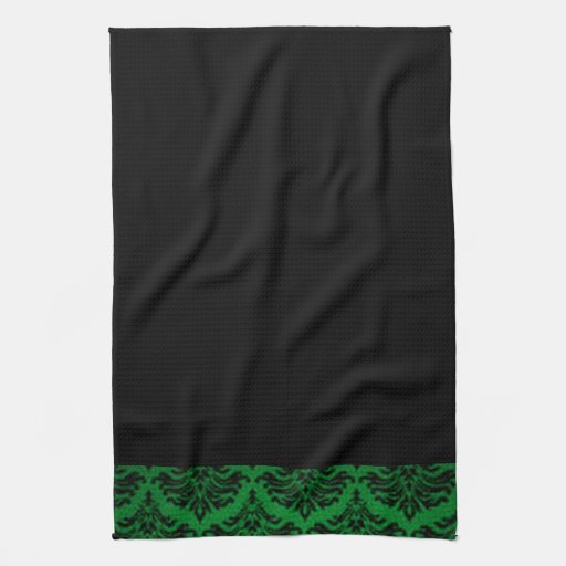 Green Black Kitchen Towels Zazzle