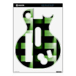 Green black pattern decal for guitar hero