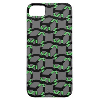 Green & Black Peace Sign Case iPhone 5 Covers