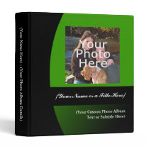 Green/Black Personalized Photo Album Binder