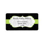 green black  ,return address label