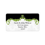 green black return address label