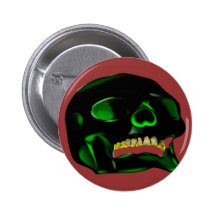 GREEN BLACK SKULL PIN