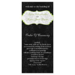 green black Wedding program Rack Card Template