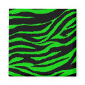 Green & Black Zebra magnets by JuJuGarden Green & Black Zebra magnets
