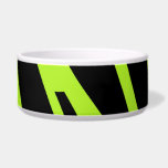 Green Black Zebra Stripes Dog Pet Bowl