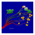 Green Blossoms print