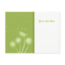 green blowing flowers postcards
