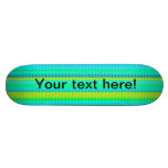 Green blue and yellow pattern skate decks
