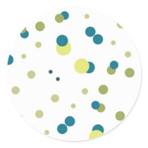 Green Blue and Yellow Polka Dots stickers by fantasian_angel Green Blue and Yellow Polka Dots stickers