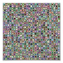Green-Blue 'Bijoux' Textured Mosaic Tiles Pattern Photo Print