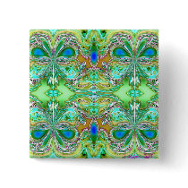 Green & Blue Butterflies buttons
