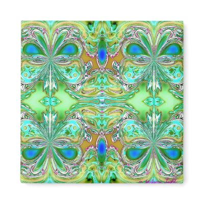 Green & Blue Butterfly Mug by M.Light Magnet by Aquavel