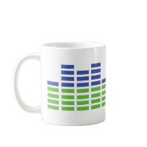green blue equalizer audio sound mugs by Tomaniac green blue equalizer audio sound mugs
