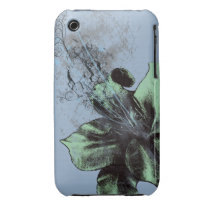 Green/Blue Lily Case-mate Iphone 3 Case