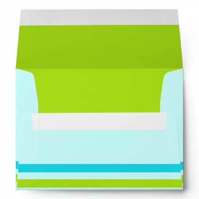 Envelope on Green Blue Line A7 Envelope Classic From Zazzle Com